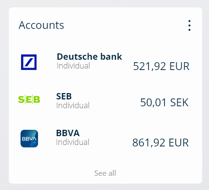 bank accounts Be1b